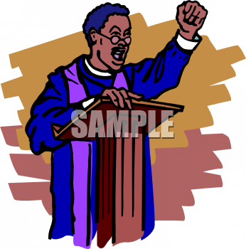 african american preacher clipart