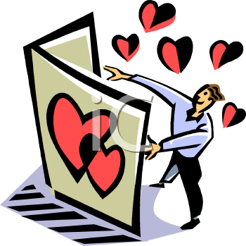 Valentine Cards For Men. Valentines Day Clipart